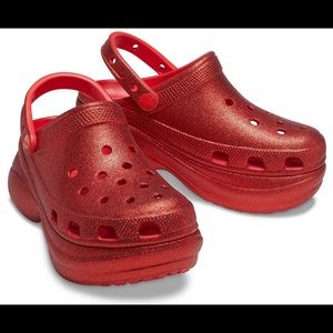 ISO!! Crocs Classic Bae Glitter Clog in Flame